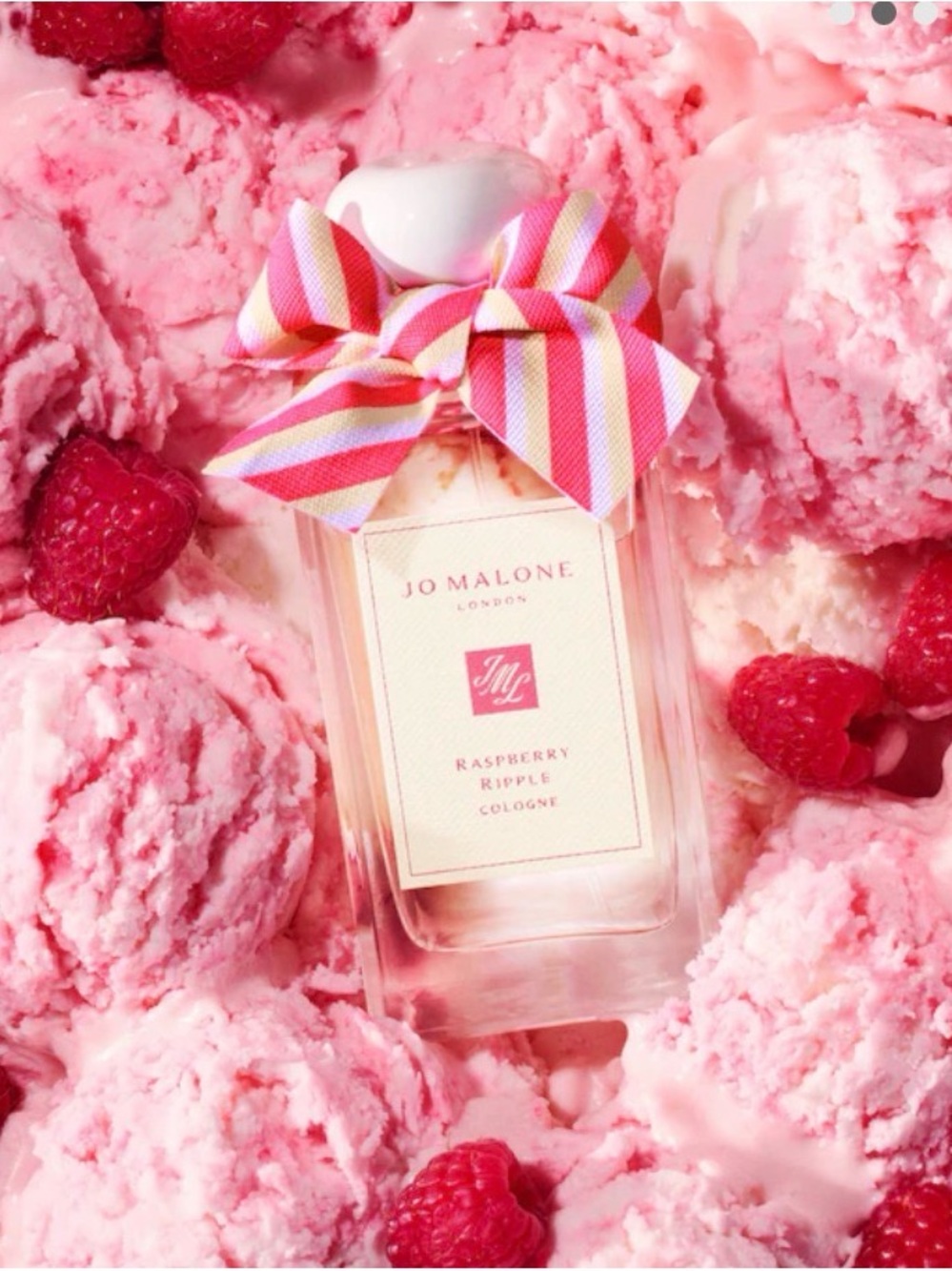 Jo Malone Pink Raspberry Ripple Cologne with Striped Bow - Picture 10 of 10